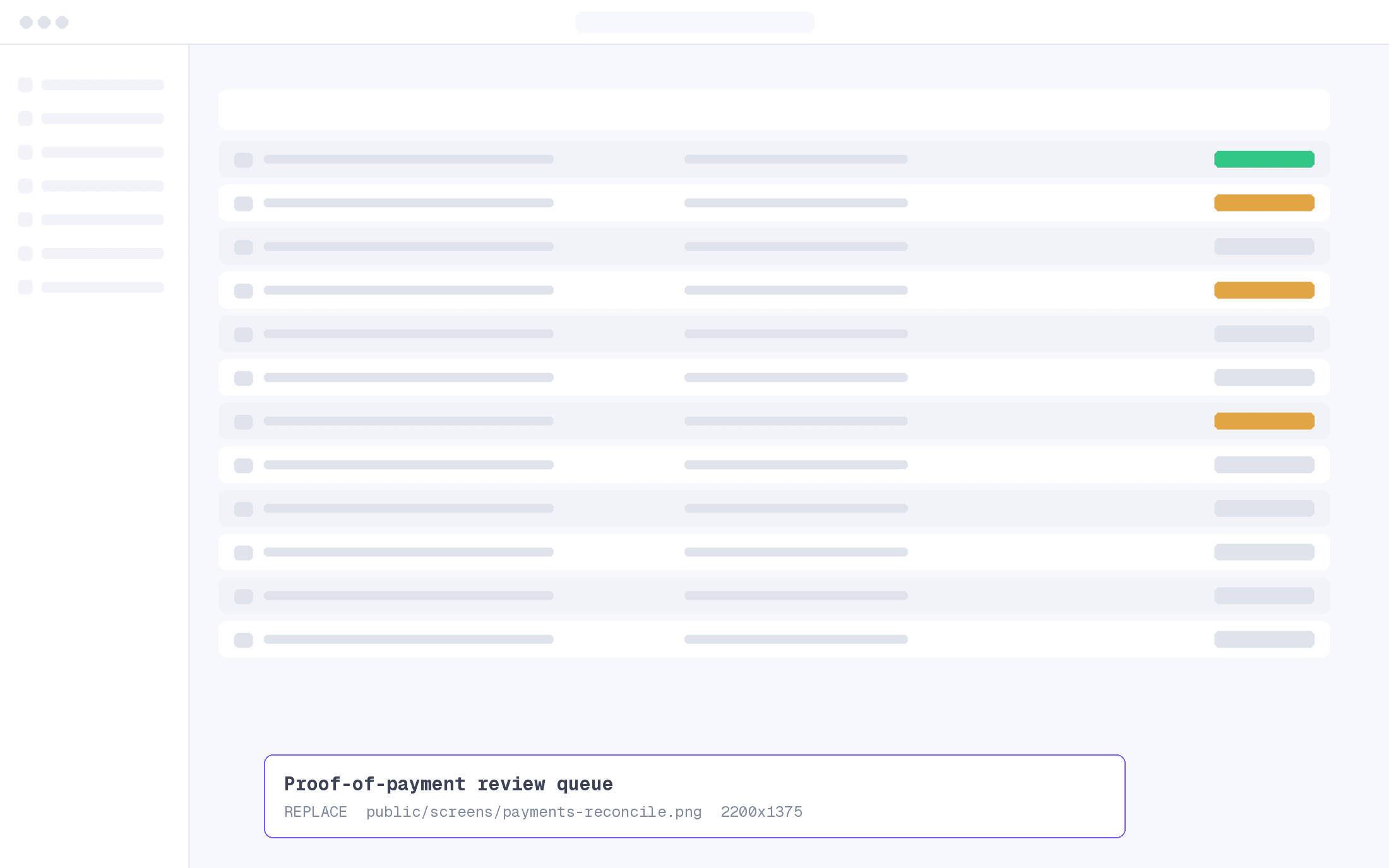 Proof-of-payment review queue